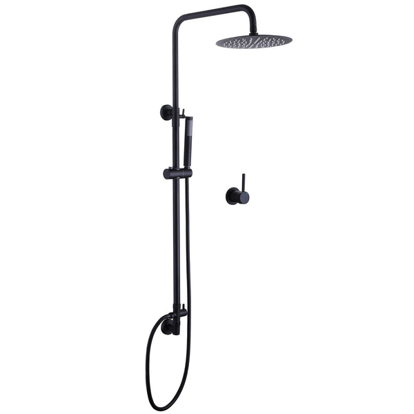 Rbrohant Wall Mounted Matte Black 10 Inch Shower System RB0820 shops Matte Black