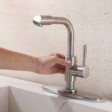 Single Handle Bathroom Faucet with 360° Rotatable Spout 304 Stainless Steel