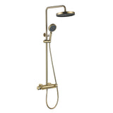 Thermostatic Shower System with Adjustable Bathtub Waterfall and Multi-Function Handheld Shower