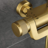 Thermostatic Shower System with Adjustable Bathtub Waterfall and Multi-Function Handheld Shower