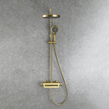 Thermostatic Shower System with Adjustable Bathtub Waterfall and Multi-Function Handheld Shower