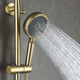 Thermostatic Shower System with Adjustable Bathtub Waterfall and Multi-Function Handheld Shower