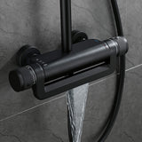 Thermostatic Shower System with Adjustable Bathtub Waterfall and Multi-Function Handheld Shower