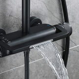 Thermostatic Shower System with Adjustable Bathtub Waterfall and Multi-Function Handheld Shower