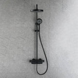 Thermostatic Shower System with Adjustable Bathtub Waterfall and Multi-Function Handheld Shower