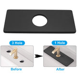 6-Inch Faucet Deck Plate Stainless Steel Bathroom Faucet Cover Plate Rectangular Hole Cover