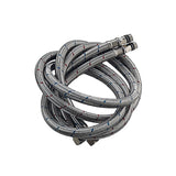 Hot & Cold Braided Supply Hose 43 Inch Long Freestanding Outdoor Shower Connector Stainless Steel