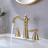 Antique Brass Widespread Bathroom Faucet Farmhouse Washingroom Vanity Faucet HG8803BG