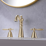 Antique Brass Widespread Bathroom Faucet Farmhouse Washingroom Vanity Faucet HG8803BG