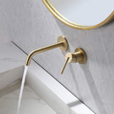 Single Handle Brass Basin Mixer Tap 2-Hole Vanity Faucet with Hot and Cold Water