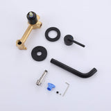 Single Handle Wall Mount Bathroom Faucet Brass Sink Basin Faucet with Valve