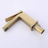 Bathroom Sink Faucet Single Handle with Faucet Cover Brushed Gold JK0018