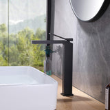 Single Handle Residential Bathroom Vessel Sink Faucet with Deck Plate