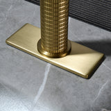 Single Handle Vessel Sink Faucet Premium Brass with Unique Knurled Design