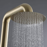 Freestanding Stainless Steel Outdoor Shower with Hand Shower Brushed Gold