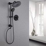 Rainfall Shower Faucet Set with 5-Setting Handheld Shower Included Rough-in Valve  JK0112