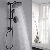 Rainfall Shower Faucet Set with 5-Setting Handheld Shower Included Rough-in Valve  JK0112