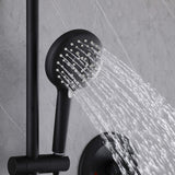 Rainfall Shower Faucet Set with 5-Setting Handheld Shower Included Rough-in Valve  JK0112