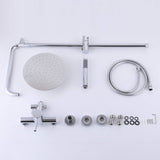 Outdoor Shower Wall Mount with 10-Inch Thin Shower Head and Handheld JK0290