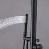 Stainless Steel Freestanding Outdoor Shower with Rain Shower and Handheld Shower Head JK0156