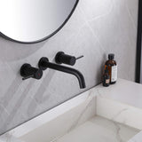 Wall Mount Bathroom with 2 Brass knurled Handles and Rough in Valve Included