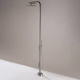 Freestanding Outdoor Shower Fixtures with Overhead Shower Head and Handheld JK0181