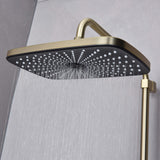 Wall Mount 4-Spray Shower Faucet Set Anti Scald Brass Thermostatic Shower System