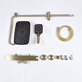 Wall Mount 4-Spray Shower Faucet Set Anti Scald Brass Thermostatic Shower System