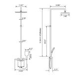 Wall Mount 4-Spray Shower Faucet Set Anti Scald Brass Thermostatic Shower System