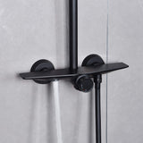 Wall Mount Rain Shower Faucet Set with Tub Spout and 3 Modes Handheld Shower