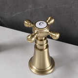 Antique 8 in. Deck Mount 3-Hole 2-Handle Bathroom Widespread Faucet