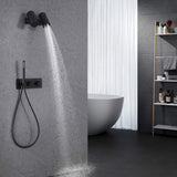 Dual Function Contemporary Shower System With Hand Shower Brushed Gold JK0246