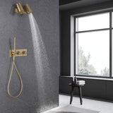 Modern Two Function Massage Spa Bathroom Shower System Matte Black JK0245