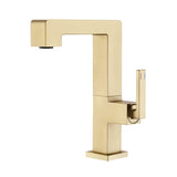 Brass Bathroom Faucet with Single Handle Modern Minimalist Design Rotatable Basin Tap