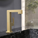 Brass Bathroom Faucet with Single Handle Modern Minimalist Design Rotatable Basin Tap