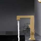 Brass Bathroom Faucet with Single Handle Modern Minimalist Design Rotatable Basin Tap