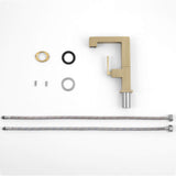 Brass Bathroom Faucet with Single Handle Modern Minimalist Design Rotatable Basin Tap