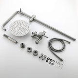 Wall Mounted Outdoor Shower Wall Mount with 10-Inch Thin Shower Head and Handheld JK0290