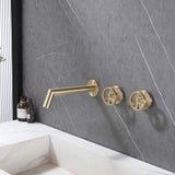 Modern Bathroom Design Wall Mount Bathroom Sink Faucet Brushed Gold JK0292