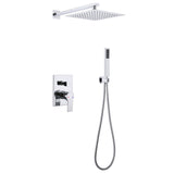 Black with Gold Dual-Tone 2-Way Function Diverter Shower Kit with Embedded Box Mixer Valve