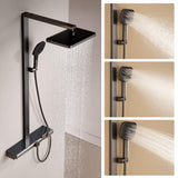 Rainfall Piano Key Shower Digital Display Thermostatic  Shower System with 3 Mode Hand Shower