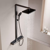 Rainfall Piano Key Shower Digital Display Thermostatic  Shower System with 3 Mode Hand Shower