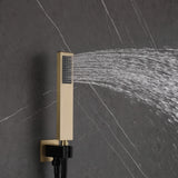 Black with Gold Dual-Tone 2-Way Function Diverter Shower Kit with Embedded Box Mixer Valve