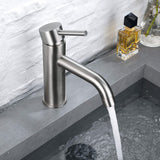 Matte Black Single Handle One Hole Bathroom Faucet RB0709