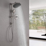 Rainfall Shower Faucet Set with 5-Setting Handheld Shower Included Rough-in Valve  JK0112