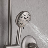 Rainfall Shower Faucet Set with 5-Setting Handheld Shower Included Rough-in Valve  JK0112