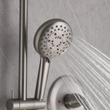 Rainfall Shower Faucet Set with 5-Setting Handheld Shower Included Rough-in Valve  JK0112