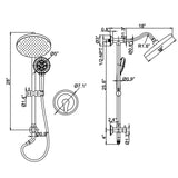 Farmhouse Style Bathroom Shower System with 10-inch Shower Head JK0310