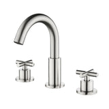 Cross Handle Widespread Bathroom Faucet with 360° Rotation Spout RB1065