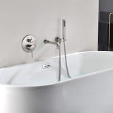 Bathtub Faucet with Handheld Sprayer Tub Filler Wall Mount Bathtub Mixer Tap Single Handle